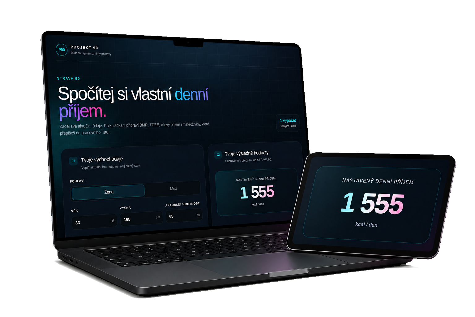 Kalkulačka STRAVA 90 — denní příjem na míru